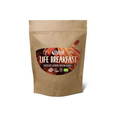 Raw Organic LIFE BREAKFAST Granola Chocolate Almond Protein