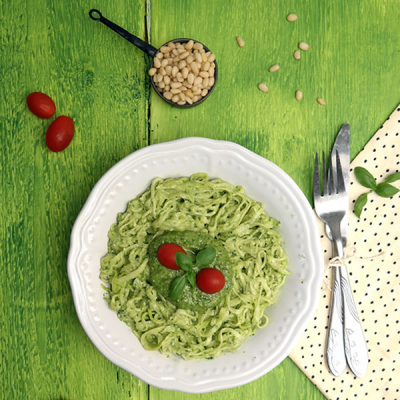 Amazing Linguine al Pesto