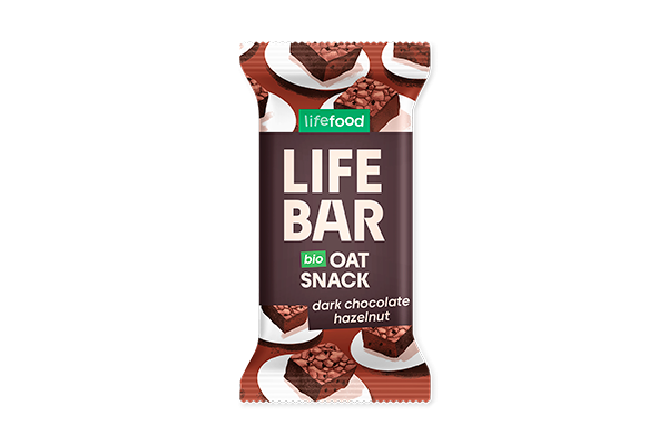 LIFEBAR Oat Snack chocolat noir et noisettes BIO