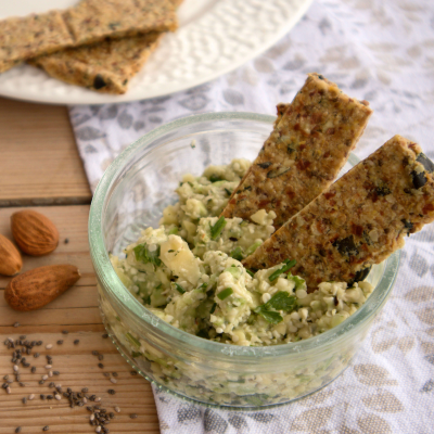 Tartinade chanvre avocat aux herbes