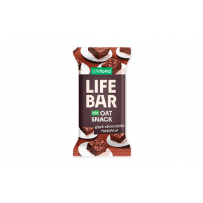 BIO LIFEBAR Oat Snack pure chocolade hazelnoot